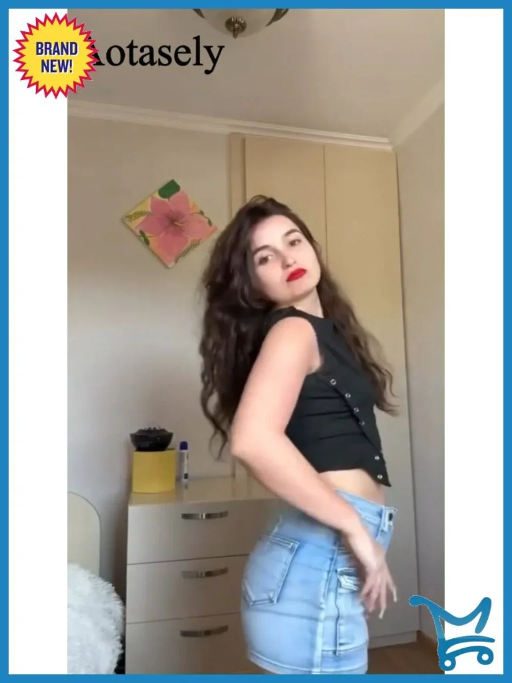 Stretchy Denim Shorts with Pockets Club Night